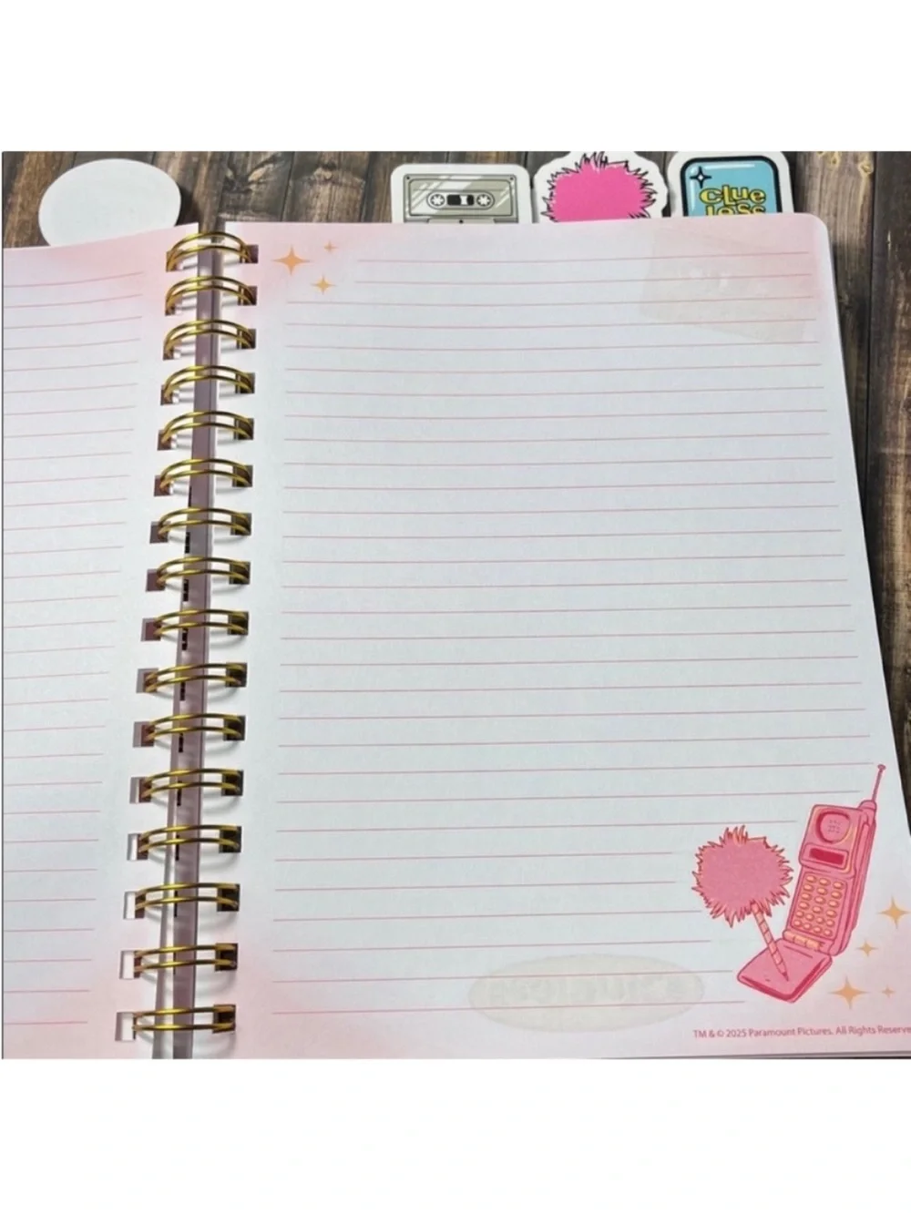 5for$10 Pink License Four Tabbed Journal Clueless - Bullseye's Playground